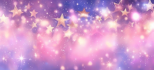 Een paarse en roze achtergrond met sterren en het woord sterren erop.