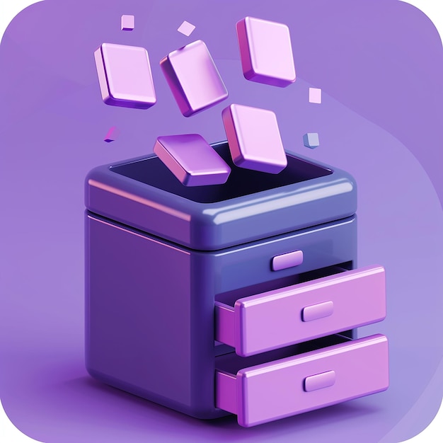 een paarse printer met een paarse doos waarop het woord quote staat