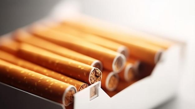Een pakje sigaretten met het woord 'tabak' erop