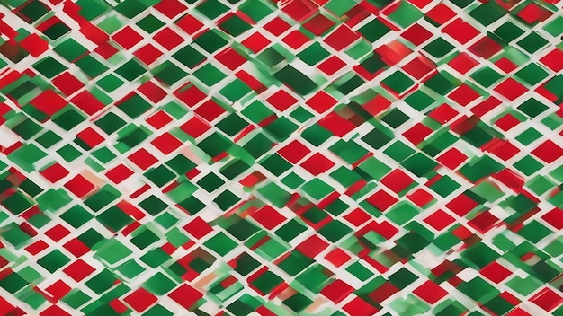 Foto een patroon van rode en groene vierkanten op een witte achtergrond