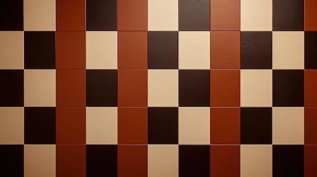 Een patroonachtige achtergrond met vierkante tegels gerangschikt in een schaakbordontwerp