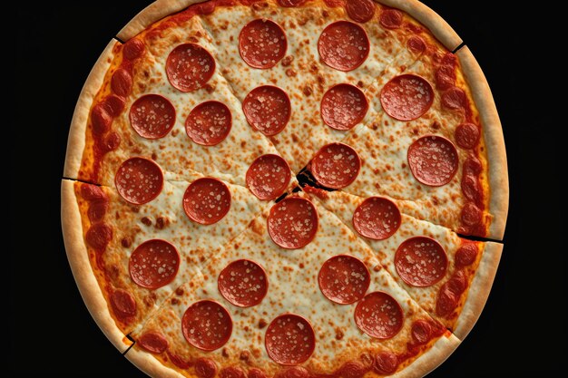 Een pepperoni-pizza Gebruik deze afbeelding om de menu's voor uw restaurants samen te stellen