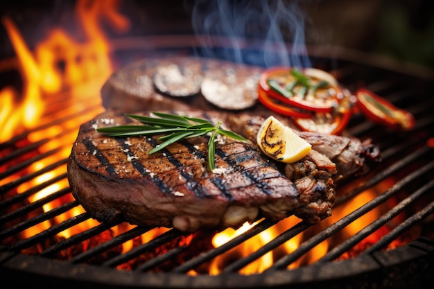 Een perfecte gegrilde steak op de grill