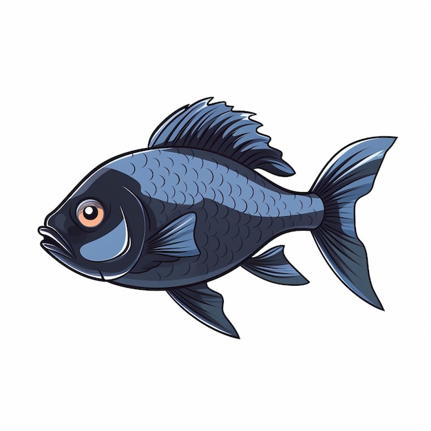 Een piranha mascotte logo springen vis vector silout