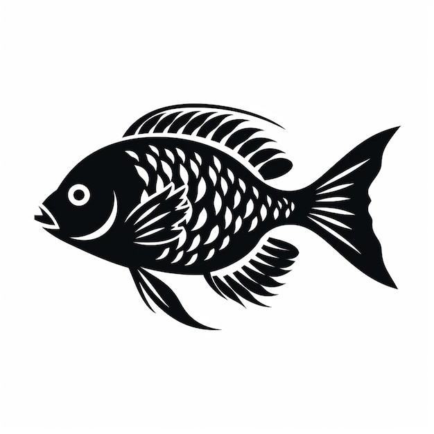 Een piranha mascotte logo springen vis vector silout