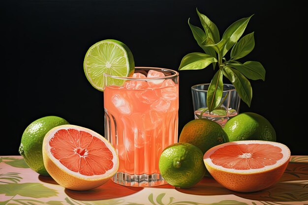 Een pittig genot om de essentie van een grapefruitmargarita vast te leggen