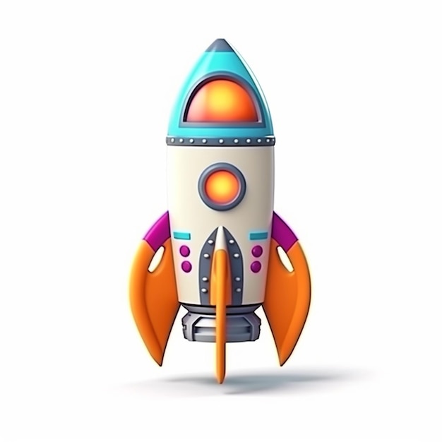 Een piva-raket 3D-emoji