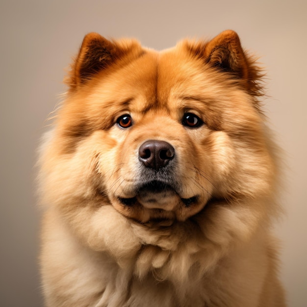 Een pluizige chow-chow-hond