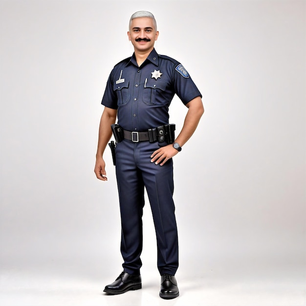 Een politieagent in uniform.