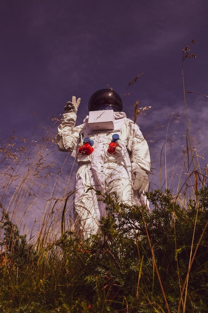 Een portret van een astronaut.