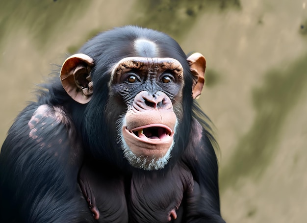 Foto een portret van een chimpansee