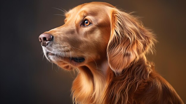 Een portret van een golden retriever