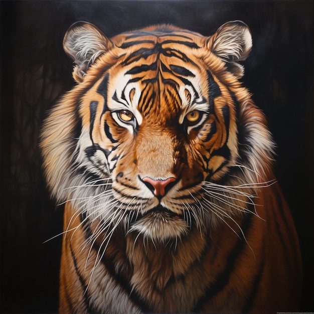 Een portret van een tijger