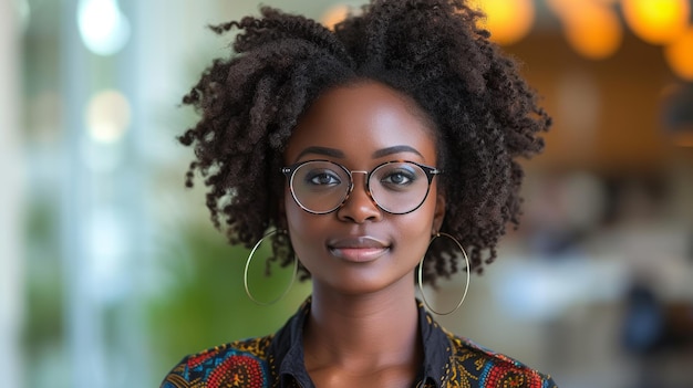 Een portret van een vrouw die een beschermend pak draagt voor bescherming tegen virussen Een zwarte vrouw in een laboratorium en een ziekenhuisbed met een Afrikaanse wetenschapper die beschermende kleding draagt voor chemische en