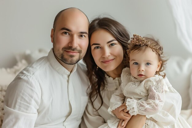 Foto een portret van onvoorwaardelijke gezinsliefde