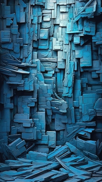 Een poster blauwe abstracte steen texturen