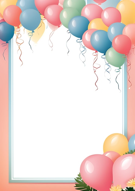 Een poster met ballonnen en een spandoek met de tekst "ballonnen".