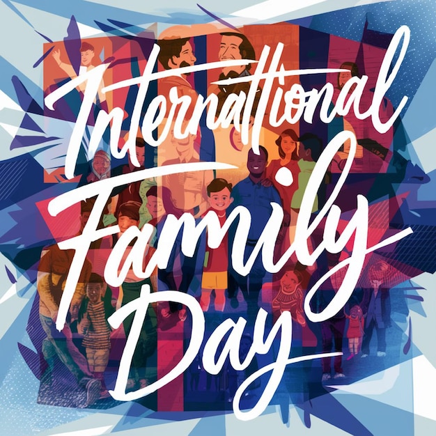 een poster met de tekst International Families Day erop