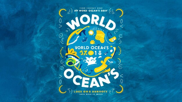 Een poster van de wereldzeeën heet wereldzeeën.