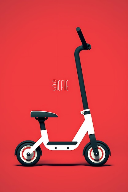 Foto een poster van een mini-mobiliteitsproduct dat zijn creatieve concept laat zien future tech transportati
