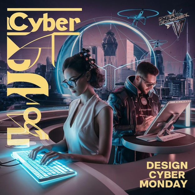 Foto een poster voor cyber cyber cyber cyber cyb cyber cyber cyb cyb cyb cyb cyber cyb cyb