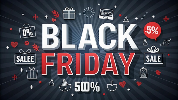 een poster voor de Black Friday verkoop met een Black Friday verkoop bord