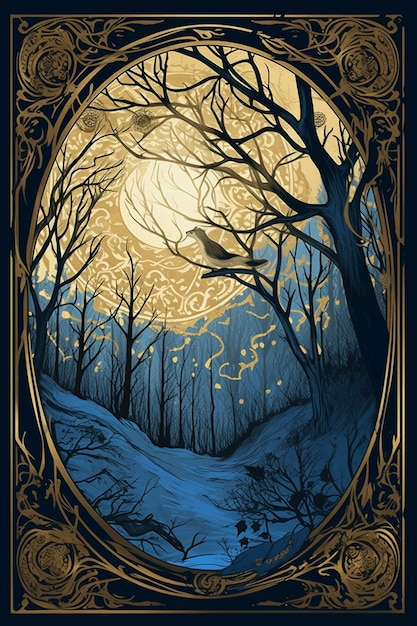 Een poster voor de film the raven and the moon.