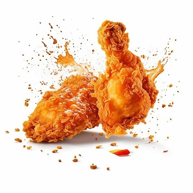 Een poster voor de Fried Chicken Company maakt reclame voor Fried Chicken.