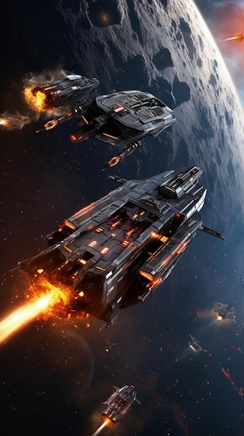 Een poster voor de game space battles.
