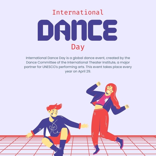 een poster voor de internationale dansdag van de wereld