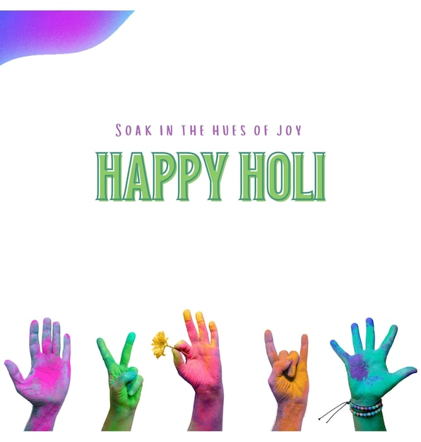 Een poster voor de vreugde van Holi.