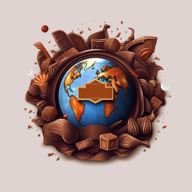 Een poster voor de wereld is getiteld 'chocolaatjes'