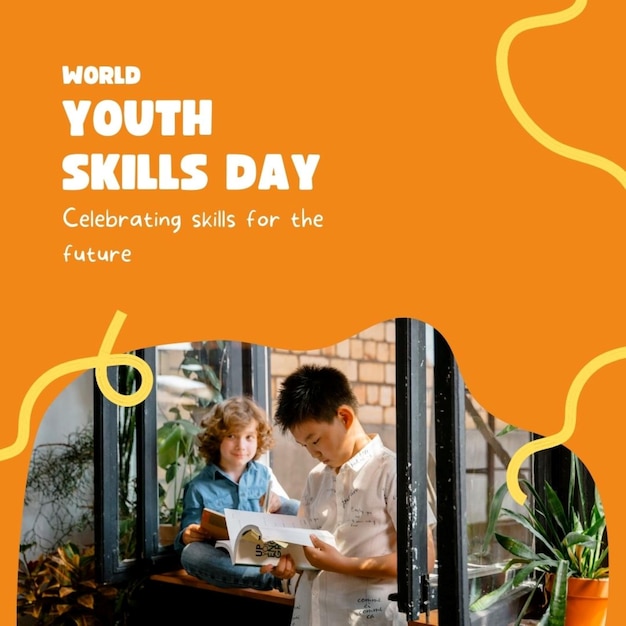 een poster voor de wereld jeugd dag voor dag
