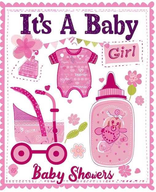 een poster voor een baby meisje met een baby meisje en een baby meisje