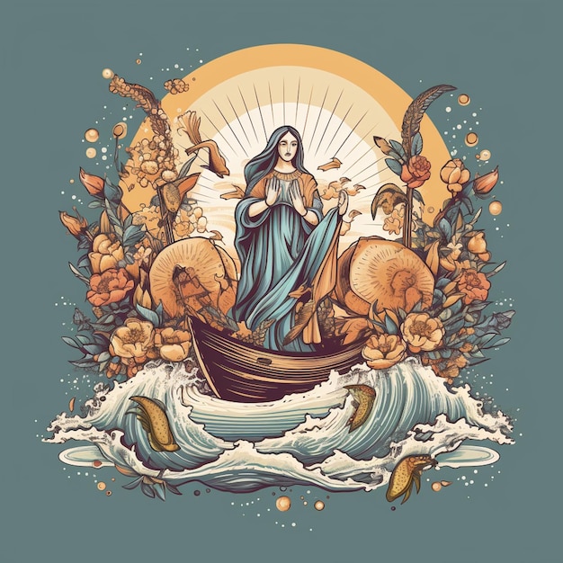 Een poster voor een boek genaamd de dame van de zee.