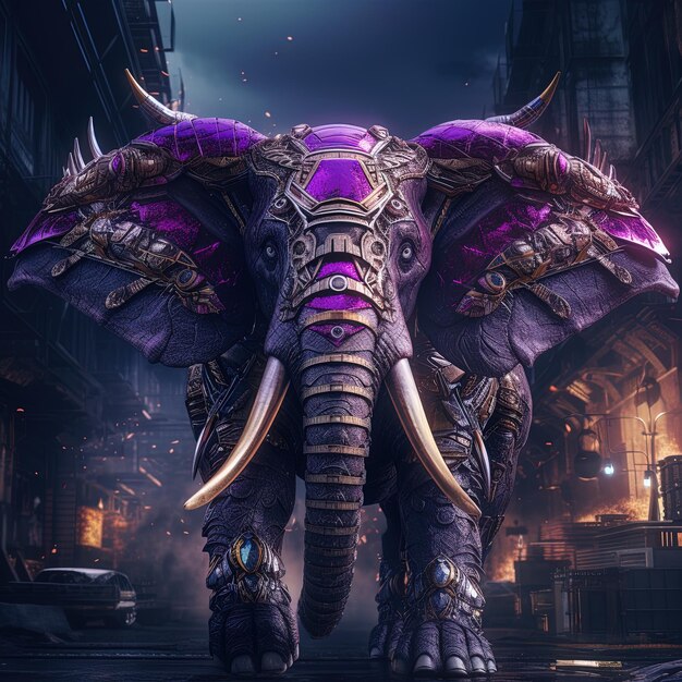 een poster voor een film genaamd de olifant met een paarse en paarse hoofddoek