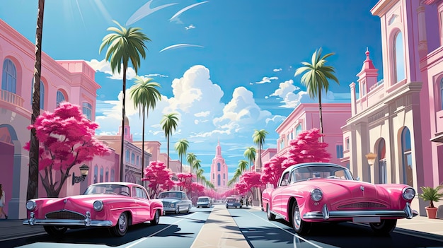 een poster voor een film genaamd Pink Car.