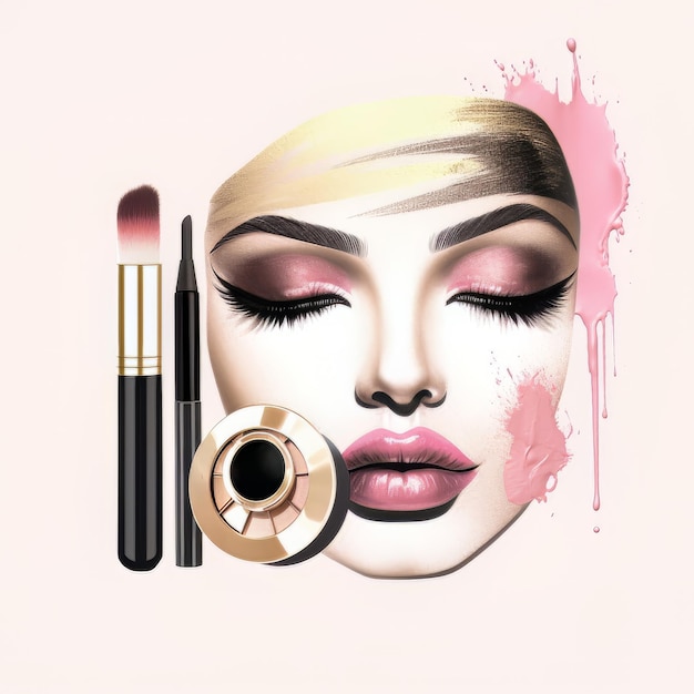 Een poster voor een make-up merk genaamd "beauty".