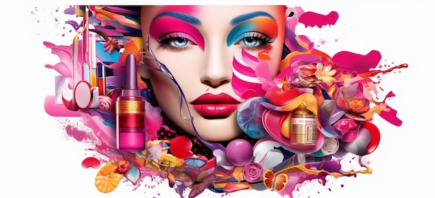 Een poster voor een make-up merk genaamd "make-up".