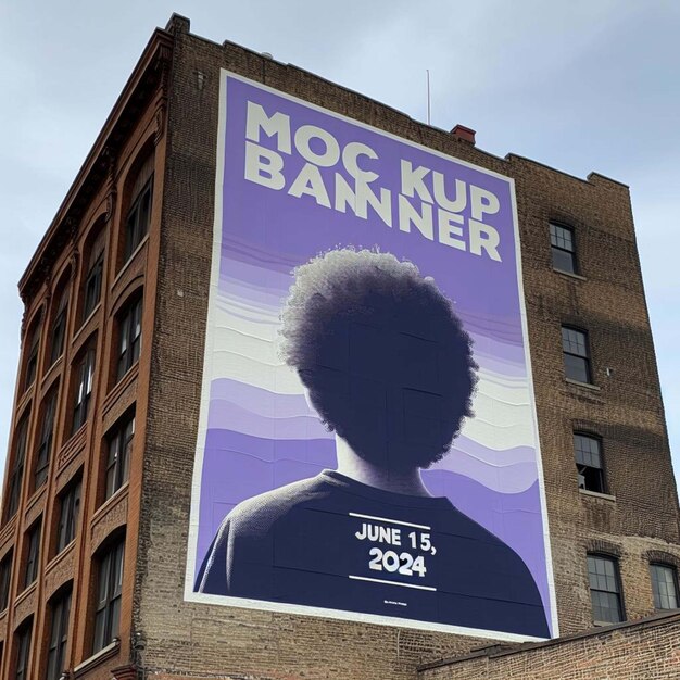 Foto een poster voor een man met een zwart haar erop