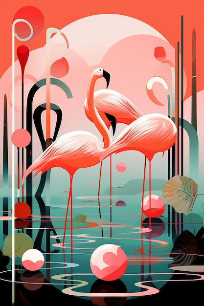 een poster voor een nieuw boek genaamd flamingo's