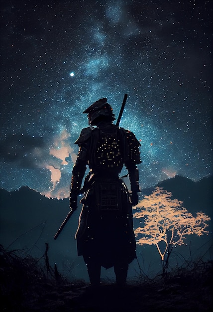 Een poster voor een samurai-spel genaamd samurai