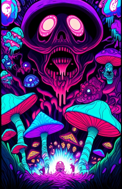 Een poster voor een videogame genaamd Death door de artiest.