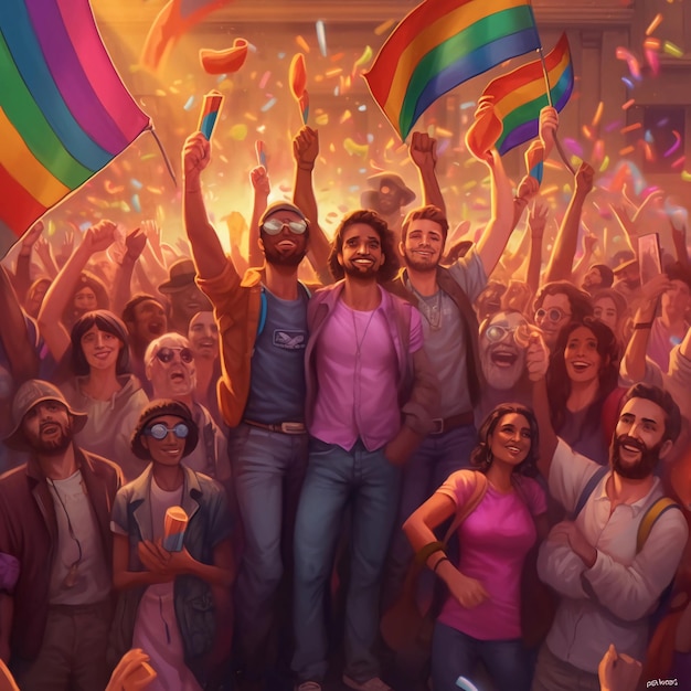 Een poster voor het lgbt-pridefestival.