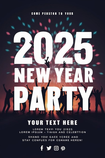 Foto een poster voor het nieuwe jaar 2012 feest