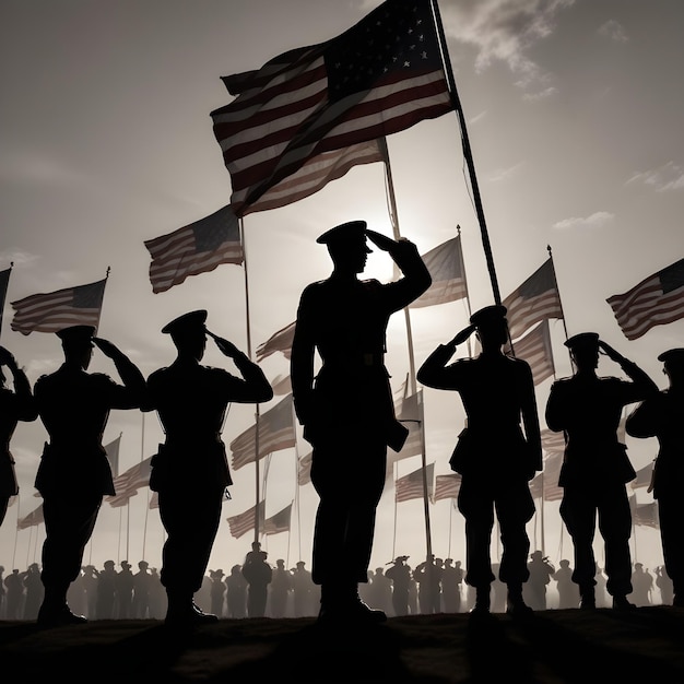 Foto een poster voor memorial day van de verenigde staten van amerika