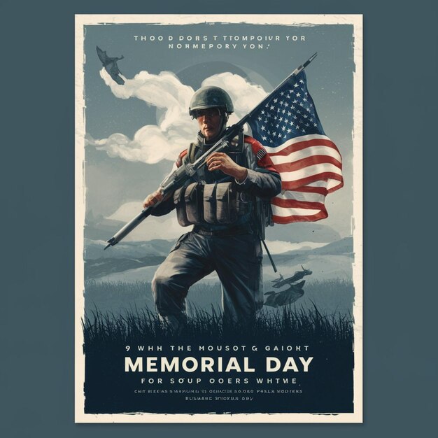 Een poster voor Memorial Day.