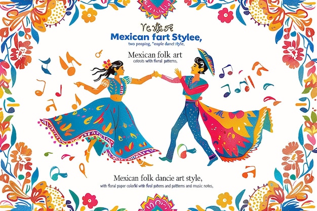 een poster voor Mexicaanse stijl Mexicaanse Stijl Muziek
