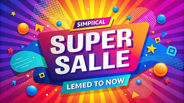 een poster voor superverkoop toont een superverkoop van het merk