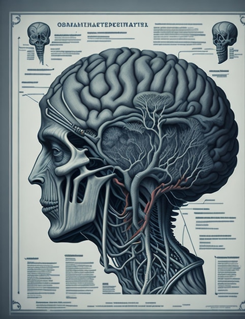 een poster waarop de hersenen en de hersenen erop staan.
